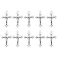 Tibetan Style Antique Silver Zinc Alloy Pendant - Crucifix Cross - 37x22x2.5mm