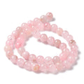 Natural Rose Quartz Beads - Round - 8-8.5mm - Appx 47 per strand