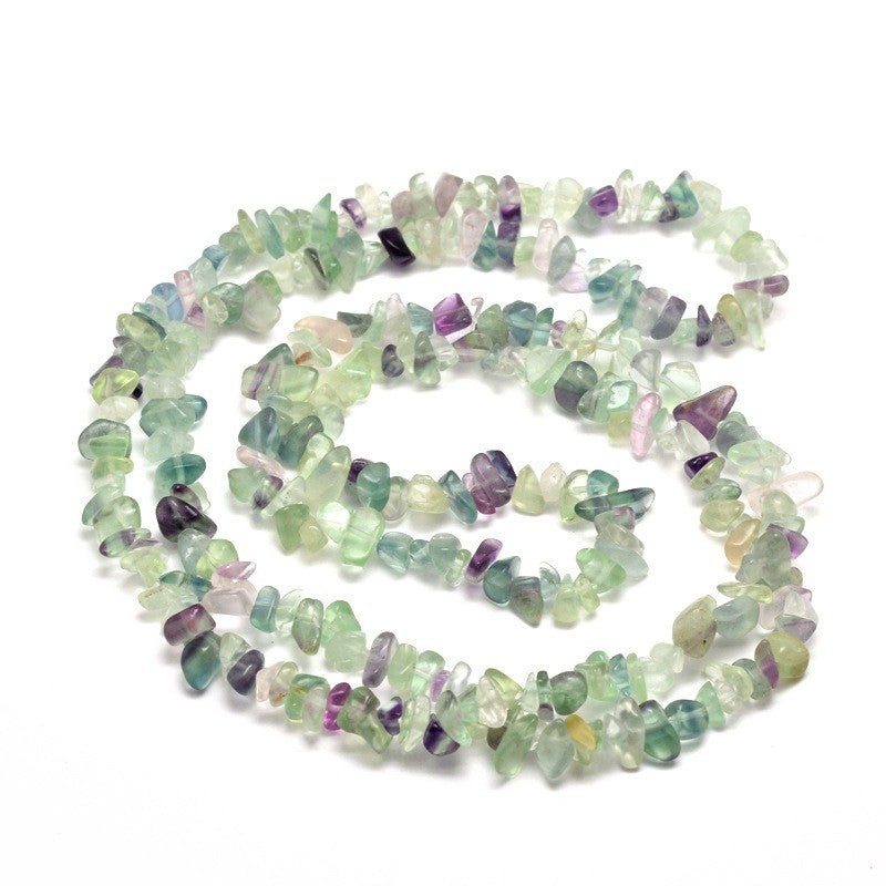 Natural Fluorite Chip Bead Strands - 5-8x5-8mm - Appx 31.5 inch