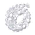 Frosted Clear Synthetic Moonstone Beads - Round - 10mm