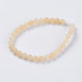 Natural Topaz Jade Beads - Round - 6mm - appx 30 per strand