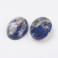 Natural Sodalite Flat Back Cabochons - Oval - 18x13mm