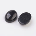 Natural Obsidian Flat Back Cabochon - Oval - 18x13mm