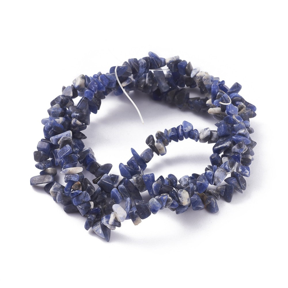 Natural Sodalite Beads - Chip - 4-10x3-6mm - Appx 31"