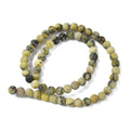 Bag of natural frosted yellow turquoise (jasper) round beads, 6mm