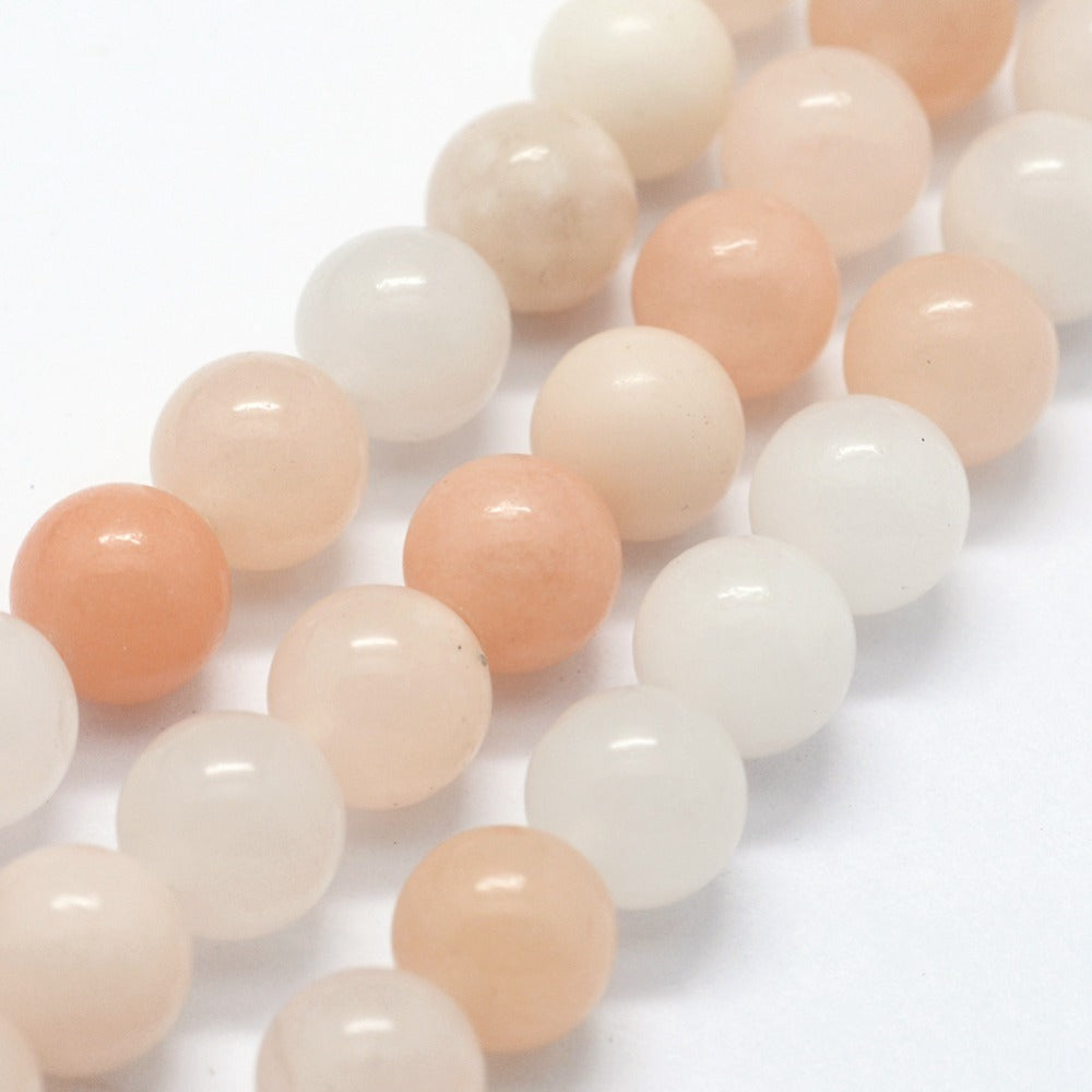 Natural Pink Aventurine Beads - Round - 8mm - 10 per bag