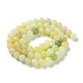 Natural New Jade Round Beads - 6.5mm - Appx 59 per strand