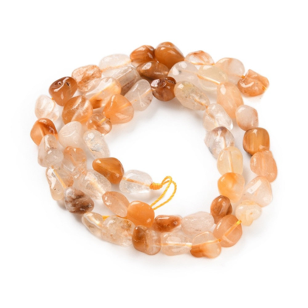 Natural Yellow Quartz Beads - Nuggets - 4.5-11.5x3-7x3.5-6mm - Appx 48~68 per strand