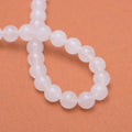 Natural White Jade Bead - Round - 6mm - Appx 60 per strand