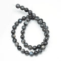 Natural Larvikite Beads - Round - 8-9mm - Appx 46 per strand