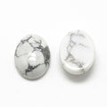 Natural Howlite Cabochons - Oval - 14x10x6mm