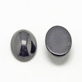Natural Black Stone Cabochons - Oval - 14x10x6mm