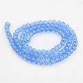 Cornflower Blue Transparent Glass Bead - Faceted Round - 4mm -Appx 87 per strand