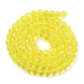 Yellow Imitate Austrian Crystal Transparent Glass Bead - Faceted - Round - 6mm - Appx 96 per strand