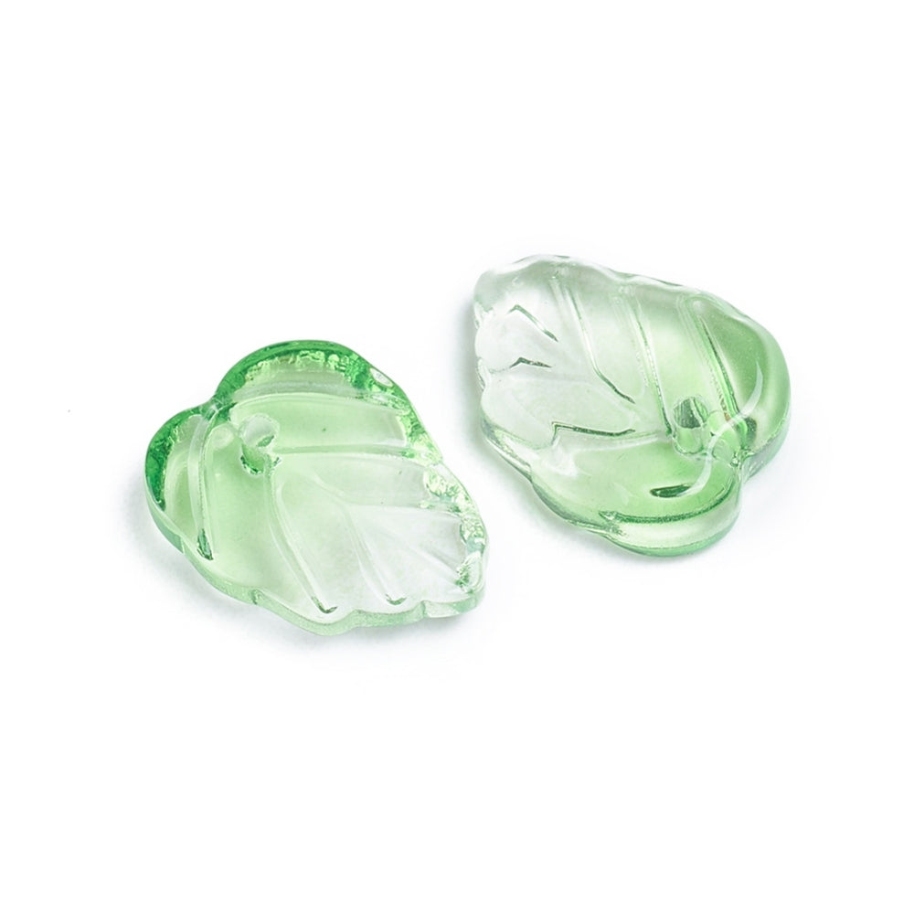 Lime Green Transparent Acrylic Leaf Pendants