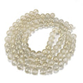 Old Lace Frosted Transparent with Gold Powder Glass Bead - Round - 8mm - Appx 102per strand
