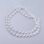 Clear Glass Beads - Faceted Drop - 11x8mm - Appx 57 per strand