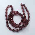 Purple Glass Beads - Faceted Teardrop - 15x10mm - Appx 48 per strand