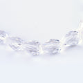 Clear Transparent Glass Bead - Faceted Teardrop - 8x6mm