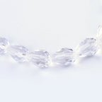 Clear Transparent Glass Bead - Faceted Teardrop - 8x6mm