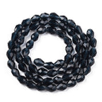 Prussian Blue Transparent Glass Bead - Faceted Drop