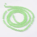 Light Green Glass Beads - Faceted Rondelle - 2.9-3.3x2mm - Appx 135 per strand