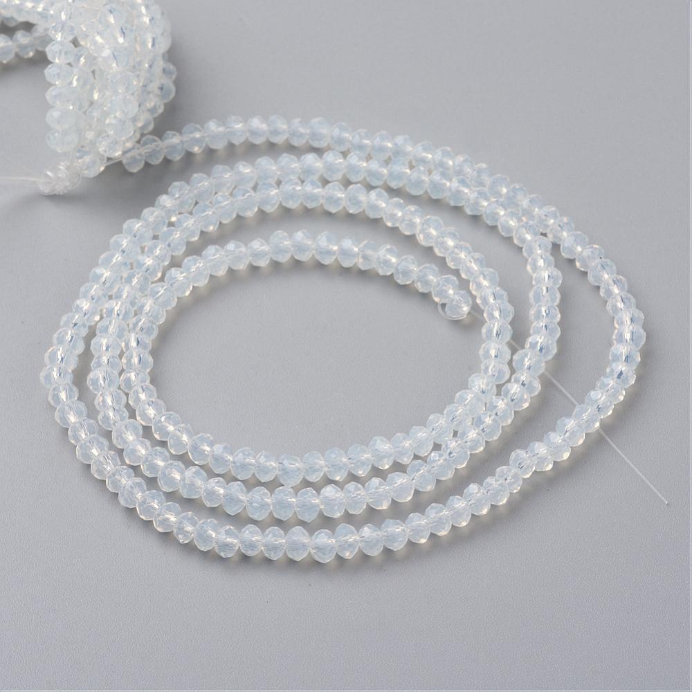 Azure Glass Beads - Faceted Rondelle - 2.9-3.3x2mm - Appx 135 per strand
