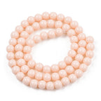 Peach Puff Glass Round