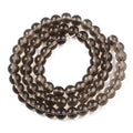 Black Transparent Glass Beads - Round - 6-6.5mm - Appx 67 per strand