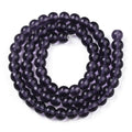 Purple Transparent Glass Beads - Round - 6-6.5mm - Appx 67 per strand