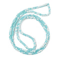 Pale Turquoise Frosted Crackle Glass Beads - Rondelle - 4.5x3.5mm - Appx 222 per strand