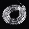 Clear Transparent Glass Bead - Rondelle - 4x2.5mm - Appx 145 per strand
