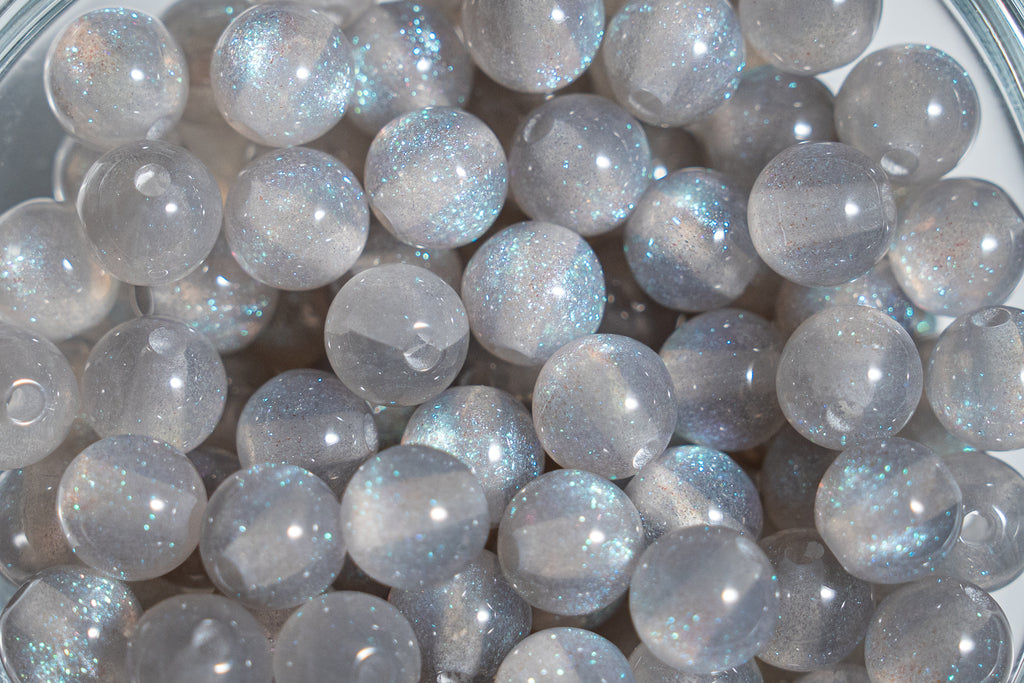 Glitter Gorgonia - Round - 8mm - 50 per bag