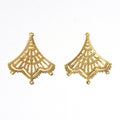 Golden Iron Links Connectors - Hollow Triangle - 35.5x27.5x0.5mm - 2 per bag
