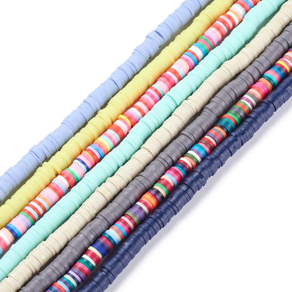 Handmade Polymer Clay Heishi Beads 5x1mm