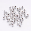 Silver  Plated Iron Spacer - Round -3mm - 100 per bag