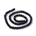 Black Glass Beads - Round - Grade AA - 6mm - Appx 68 per strand