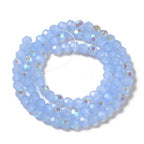 Cornflower Blue Glass Beads - Faceted Round