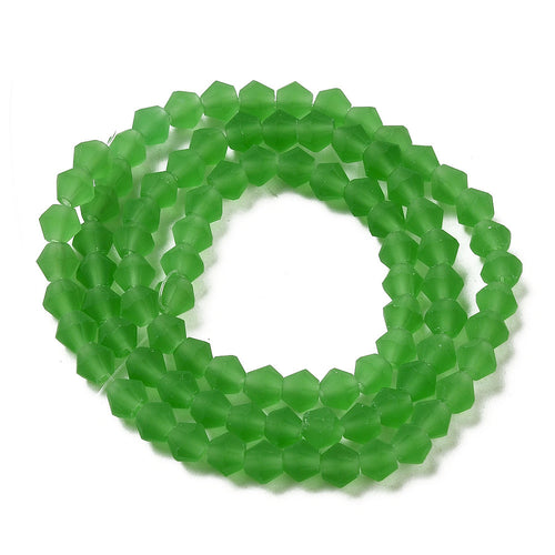 Lime Green Imitate Austrian Crystal Frosted Glass Beads