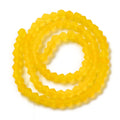 Gold Imitate Austrian Crystal Frosted Glass Beads Grade AA - Faceted Bicone - 6x6mm - Appx 45 per strand