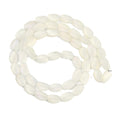 Light Goldenrod Yellow Frosted Electroplate Glass - Oval - 14x9x4.5mm -  50 per strand
