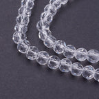 Clear Glass Beads Faceted Round