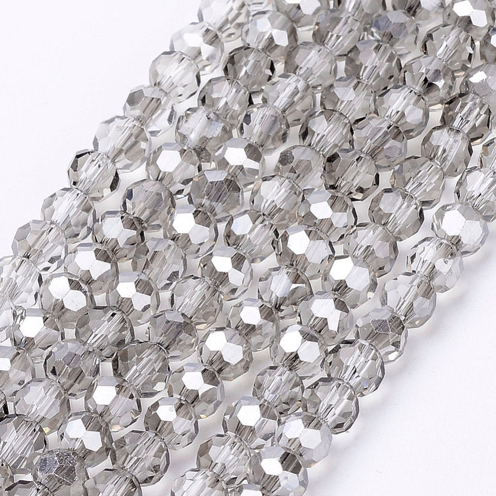 Gainsboro Electroplate Glass Beads