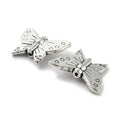 Tibetan Style Antique Silver Alloy Bead - Cadmium & Lead Free - Butterfly - 11.5x16x4mm - 12 per bag