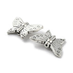 Tibetan Style Antique Silver Alloy Bead Butterfly