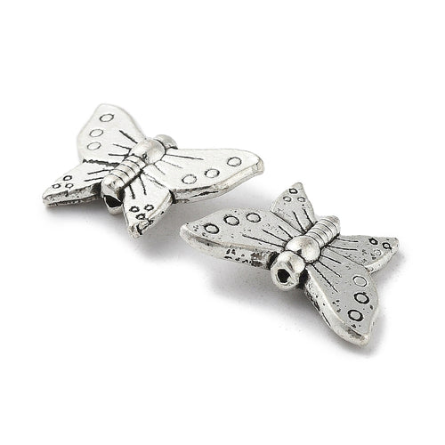 Tibetan Style Antique Silver Alloy Bead Butterfly