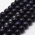 Synthetic Blue Goldstone Beads Round