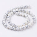 Synthetic Howlite - Round - 8mm - Appx 50 pcs strand