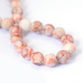 Natural Red Netstone - Round - 6-6.5mm - Appx 63 per strand