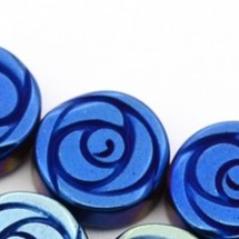 Electroplate Non-magnetic Hematite Beads - Rose - 8x3mm - 5 per bag